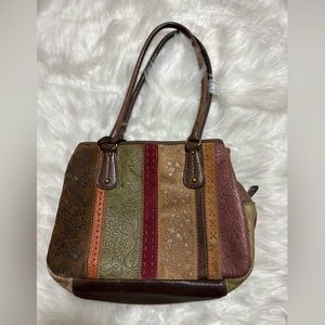 Fossil Multicolor Leather Shoulder Bag